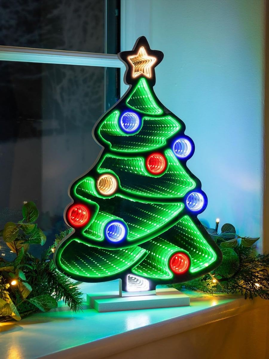 Christmas Infinity Light - Santa or Tree
