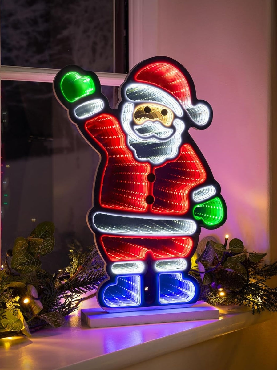 Christmas Infinity Light - Santa or Tree