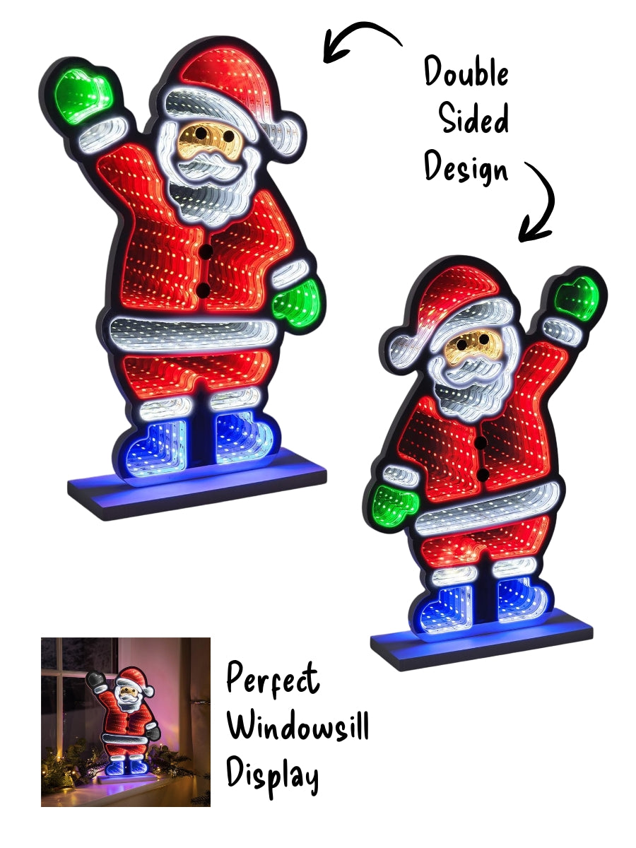 Christmas Infinity Light - Santa or Tree