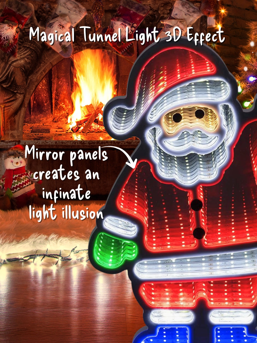Christmas Infinity Light - Santa or Tree