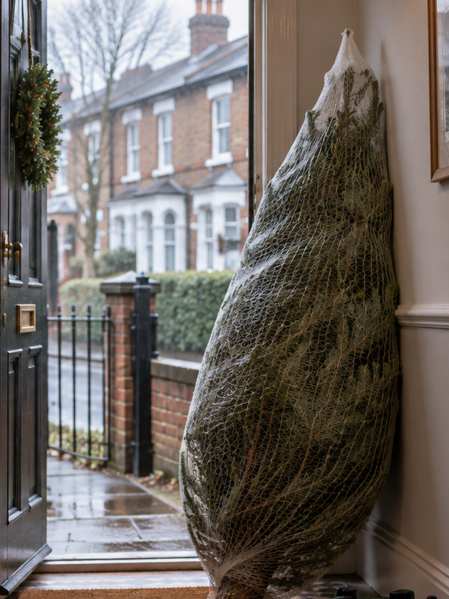 Netted christmas tree